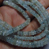 Gorgeous High Quality - So Gorgeous - Blue AQUAMRINE - Smooth Tyre wheel Shape Beads 15 inches Long strand size - 4 - 5 mm approx